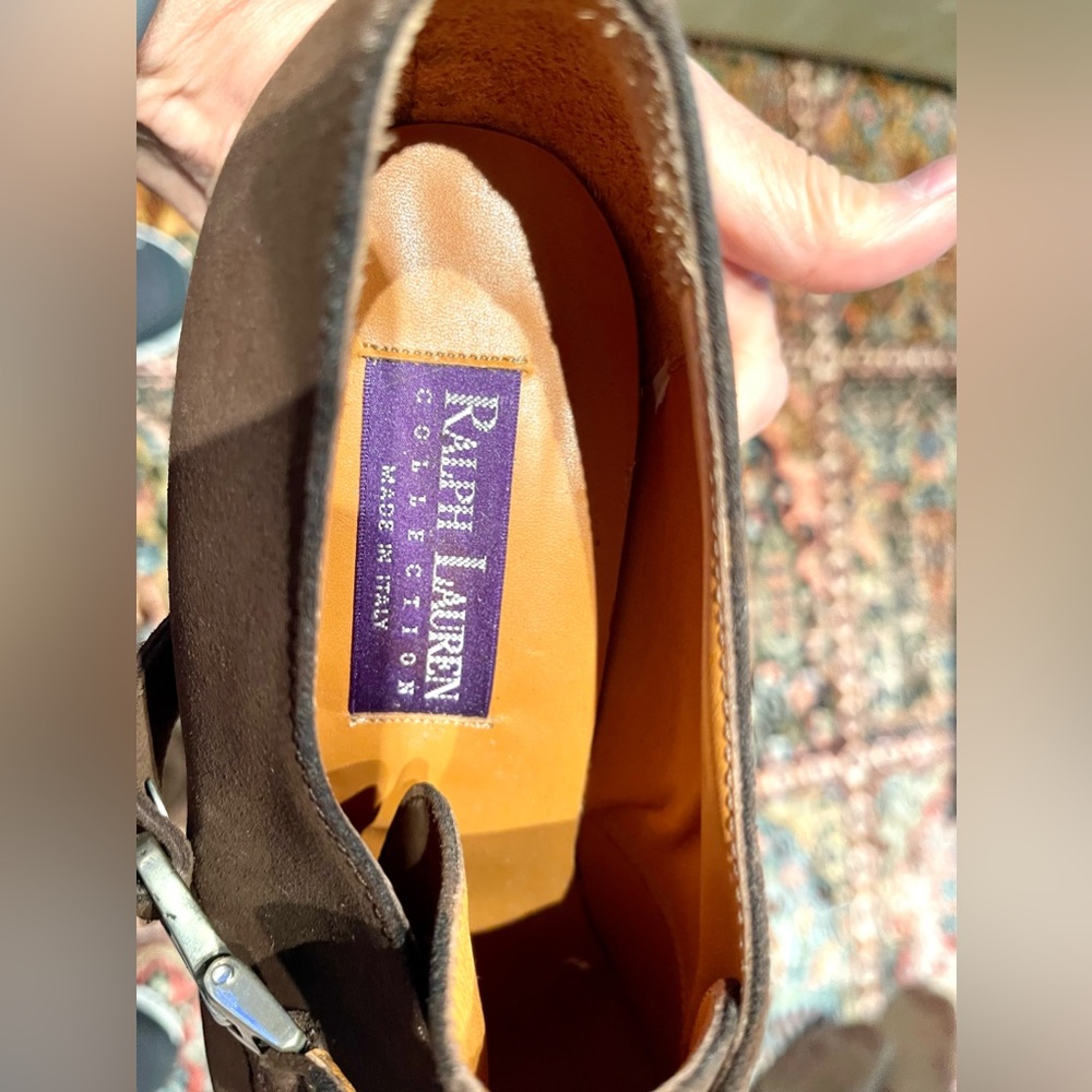 Ralph Lauren Collection suede shoes. Size 10. Never worn.